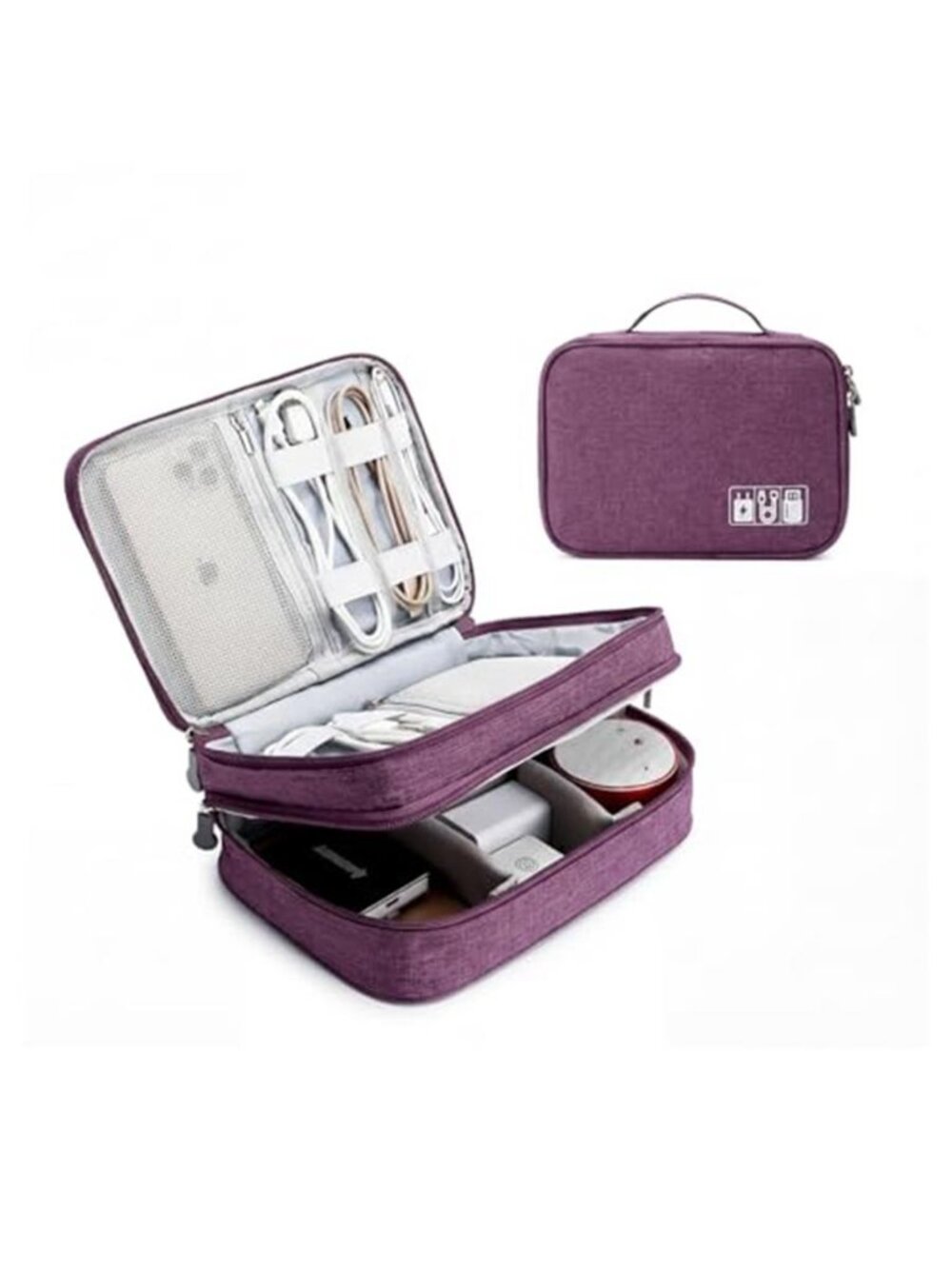 Travel Electronics Organizer Cable Cord Charger Tech Accessories Storage Case